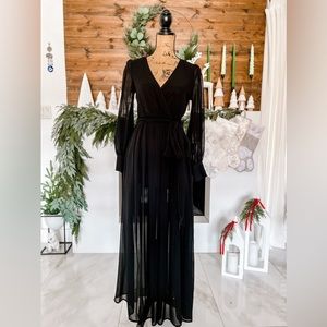 Black maxi dress.
